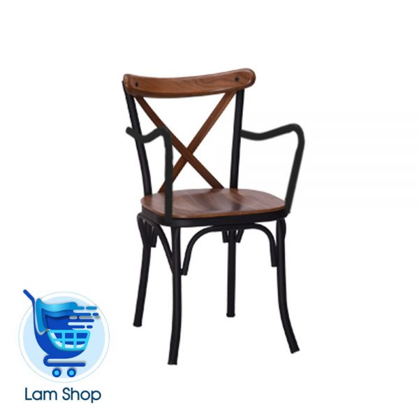 صندلی دسته دار تونت با کف، پشت و اتصال چوبی N606W نظری